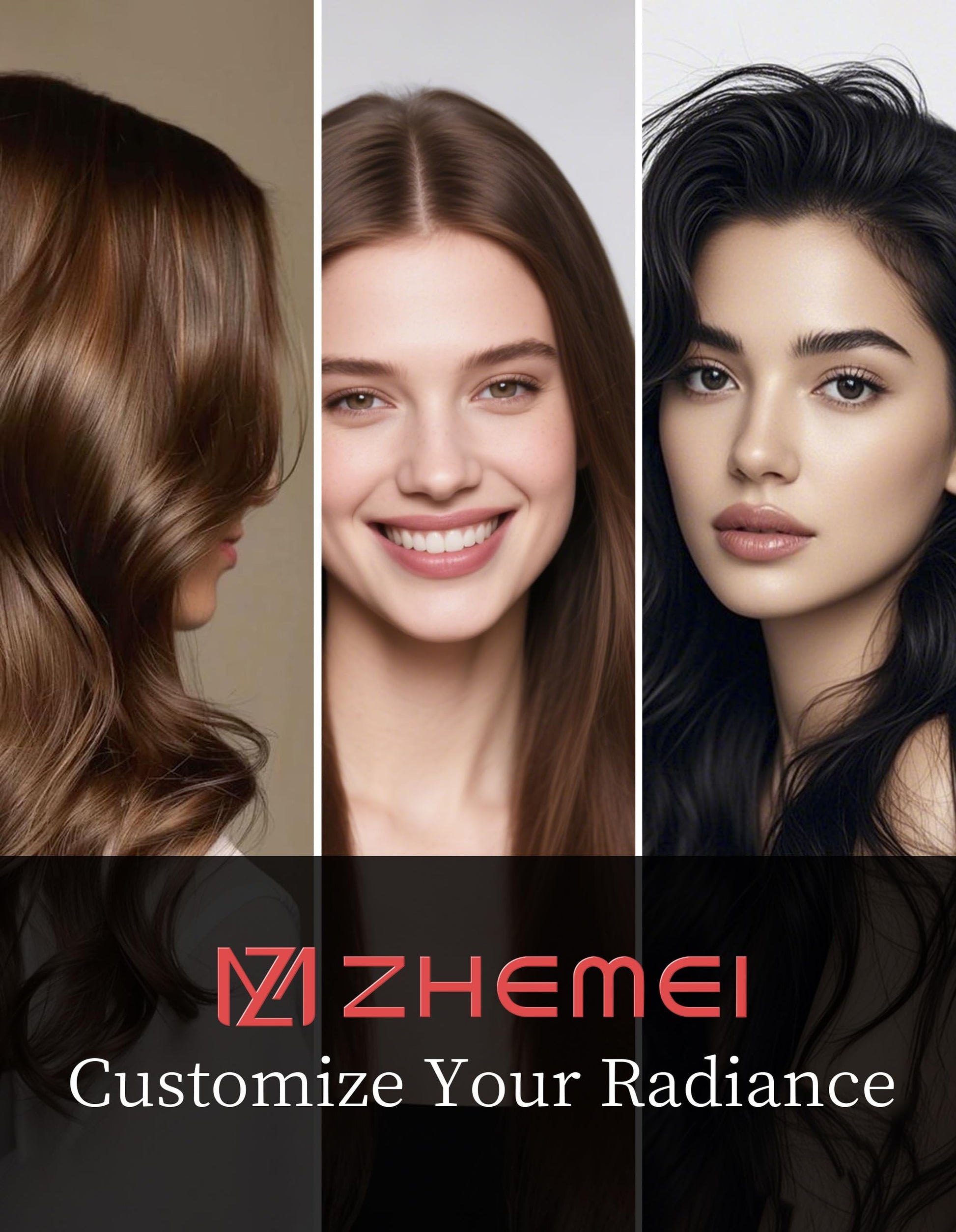 Packaging box of the ZM ZHEMEI rosegold volumizer hair brush