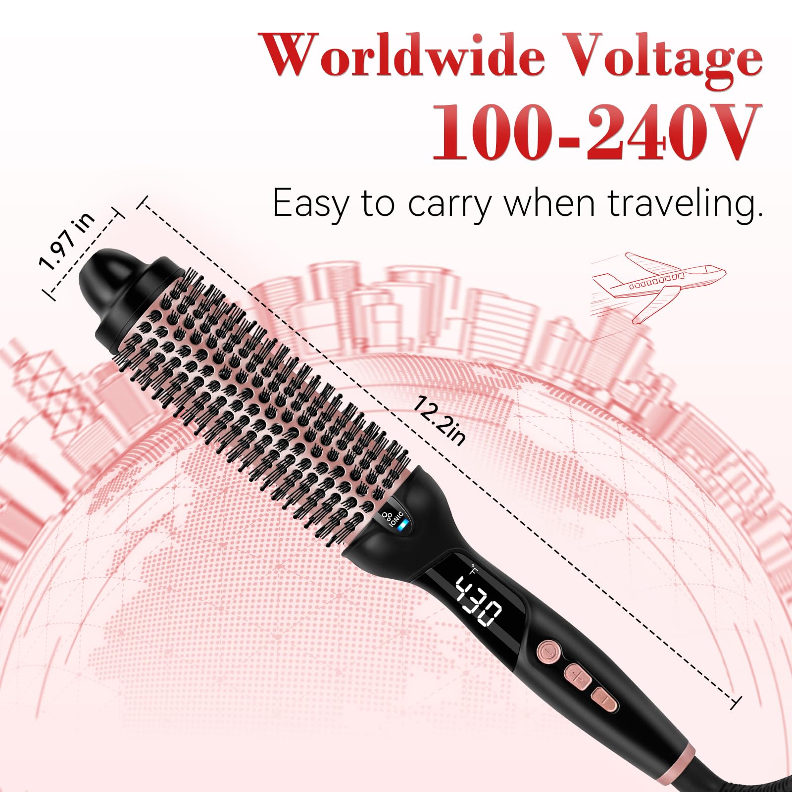 Ufree ceramic thermal brush packaging contents including the premium heating tool and protective silicone cap accessories.