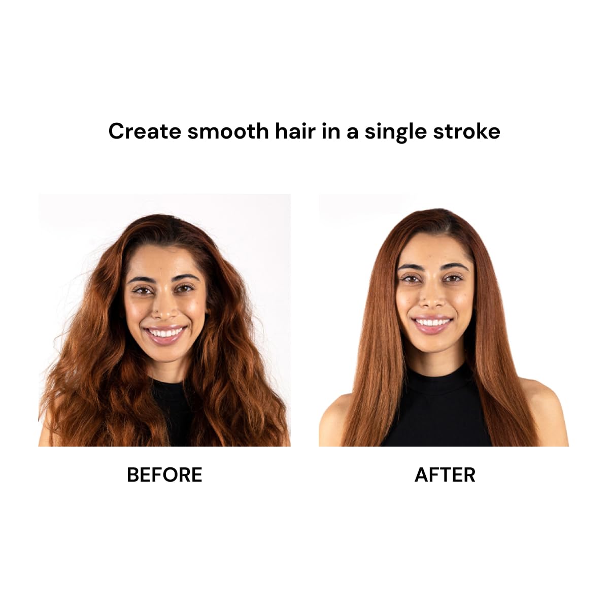 Close-up of the heating bristles on the Le Vite hair straightener brush for frizz-free results.