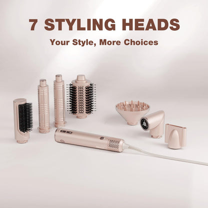 Full packaging box of the USA-imported 7MAGIC 7 in 1 styling system outlining key specifications.