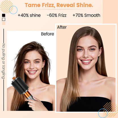 Top view of the upgraded square tip design for easy handling during hair styling.