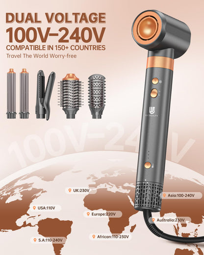 Webeauty frizz free volumizer round brush attachment close up view