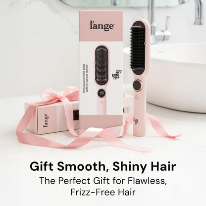 L'ANGE HAIR Smooth-It tool highlighting the professional power cord and temperature control dial.