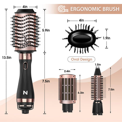 Natrial multi styler blow dryer showing the base with the three stage temperature control switch