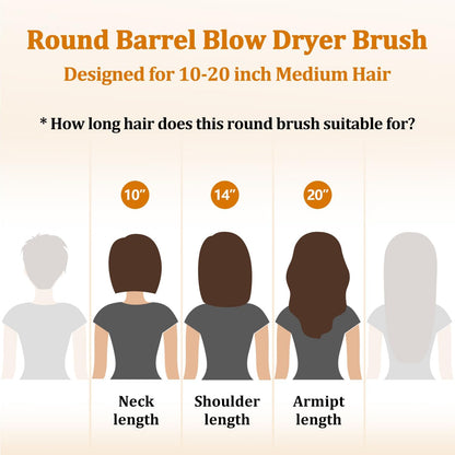 Authentic USbelff black and golden ceramic round brush dryer styling a section of hair