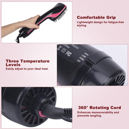 Rear casing of the Sonew ionic hot air tool showing the settings control switch