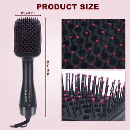 A professional styling demonstration using the Sonew negative ion dryer brush for frizz control