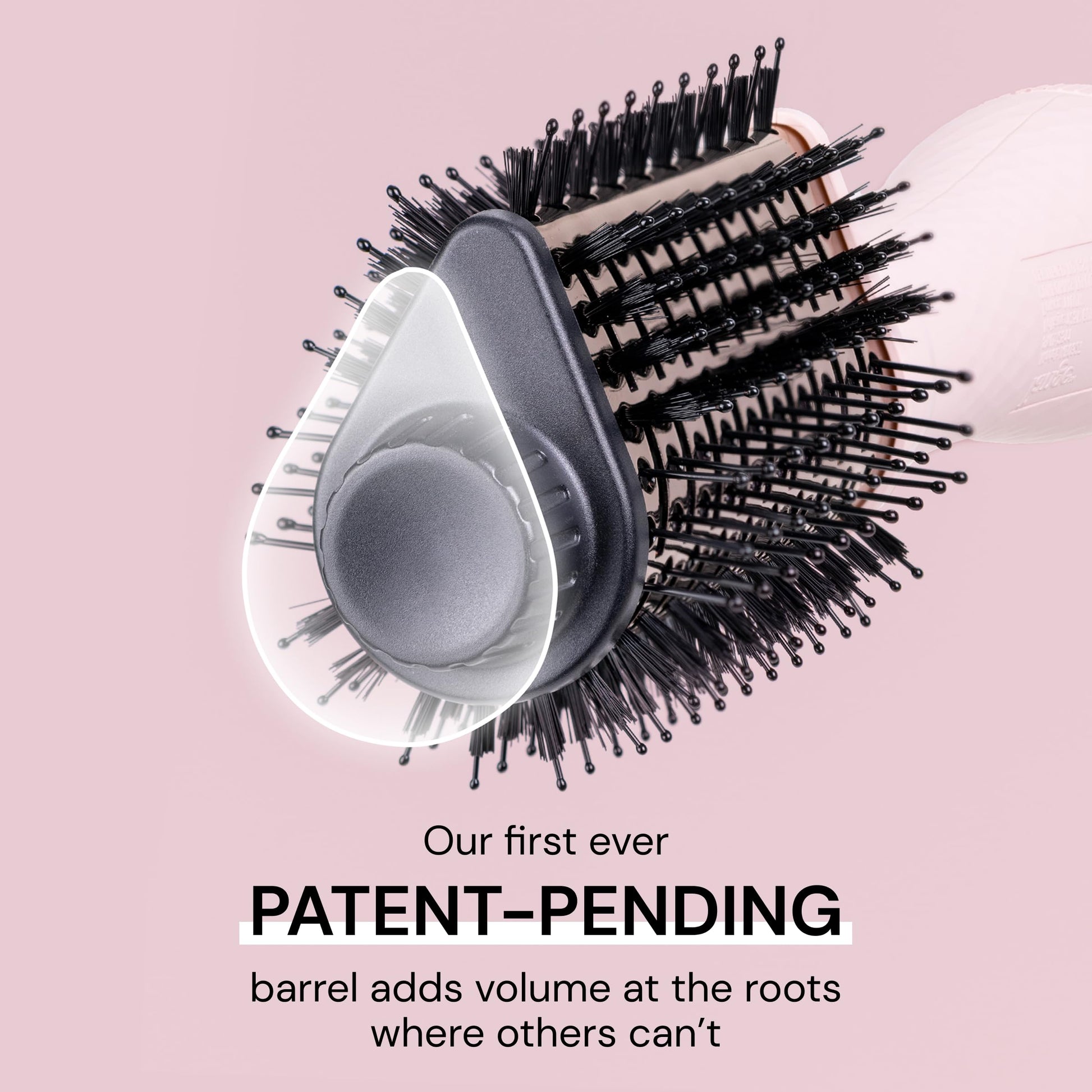 L'ANGE HAIR Le Volume Elevé salon-quality styling tool packaging with the blush pink hot air brush.