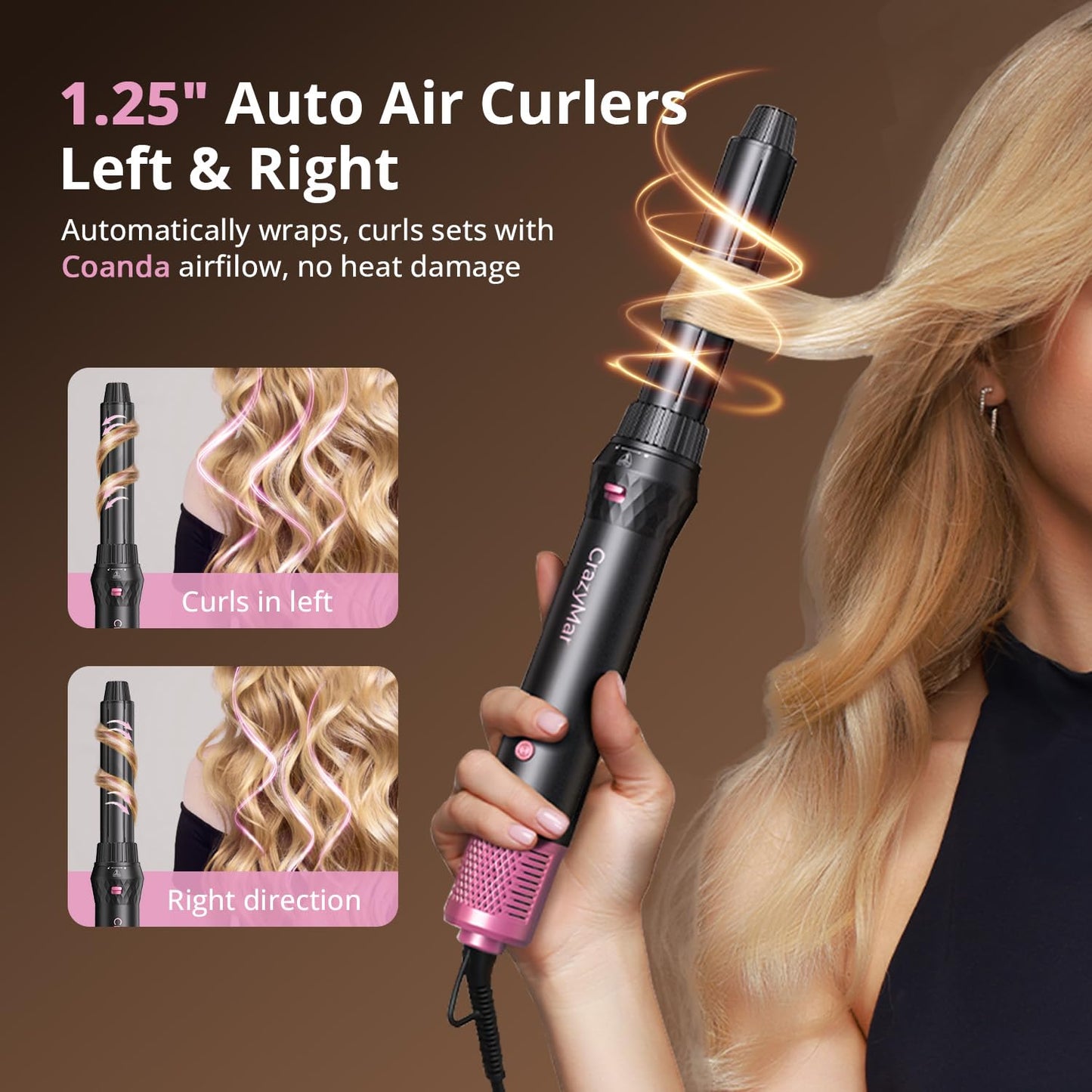 Side profile of the complete multi styler kit showcasing its sleek ergonomic design