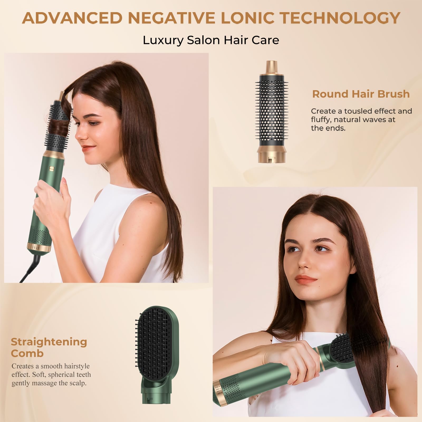 Premium beauty gift set featuring the upgrade hot air curler machine.