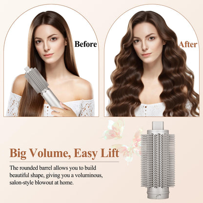 Top angle view of the anti frizz styling tool for flat limp hair types.