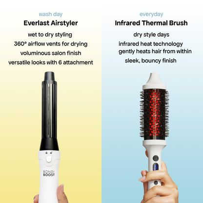 BondiBoost professional blowout brush showcasing the one hundred one millimeter barrel head