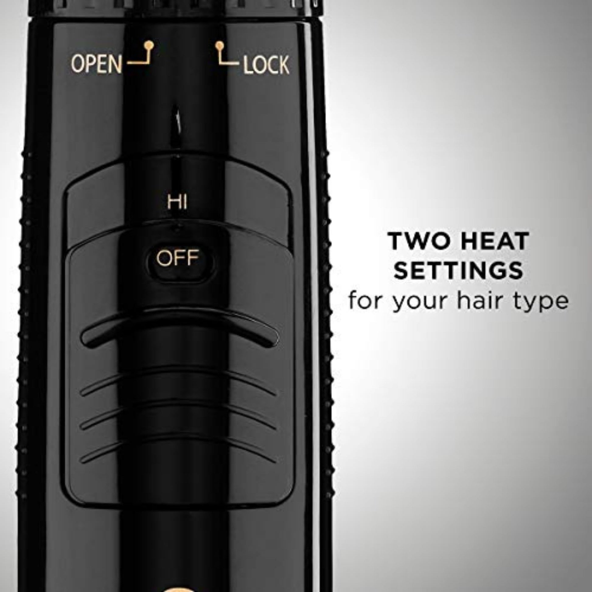Conair one inch aluminum bristle brush attachment displaying the premium heat-conducting barrel