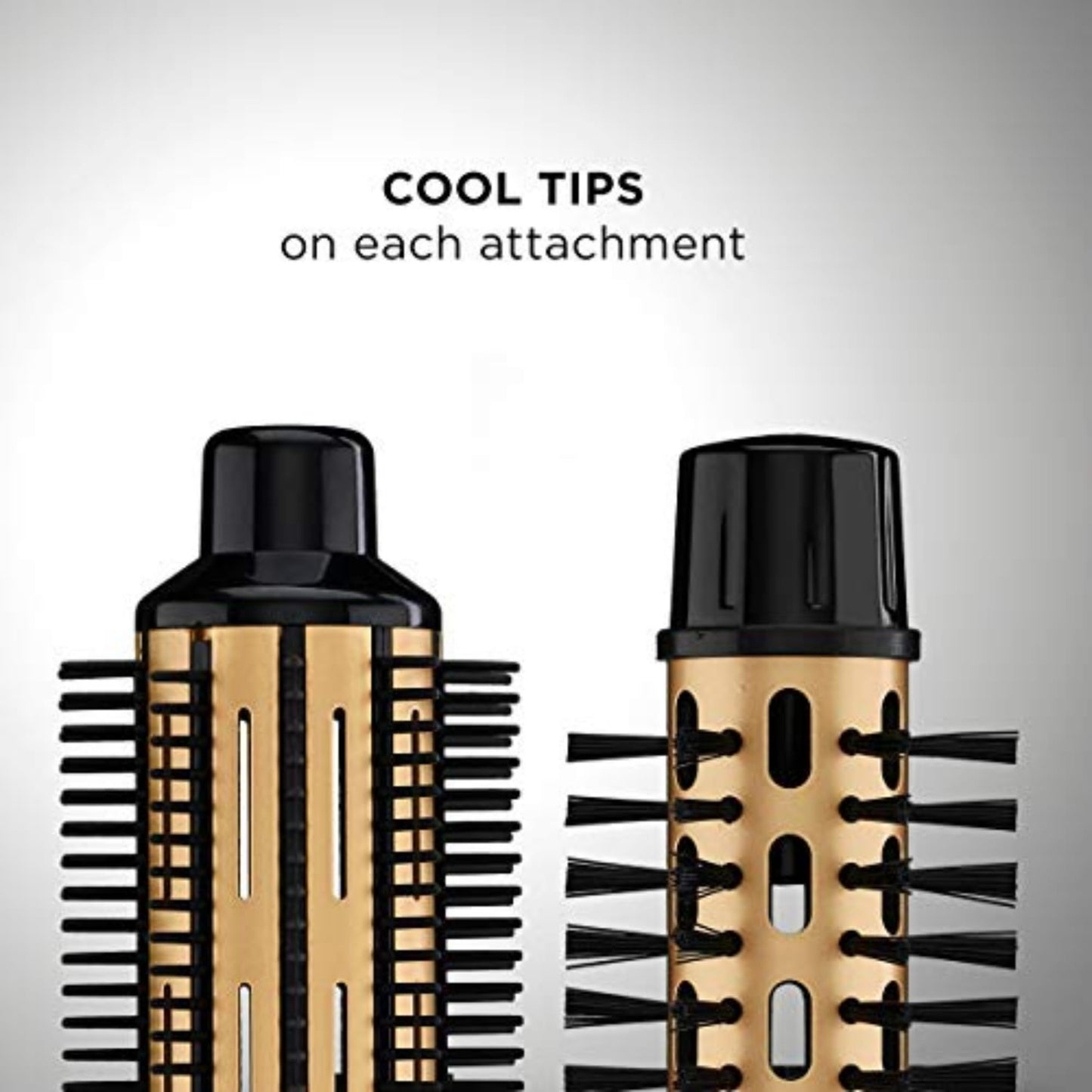 Side view of the lightweight and travel-friendly Conair hot air curling brush combo
