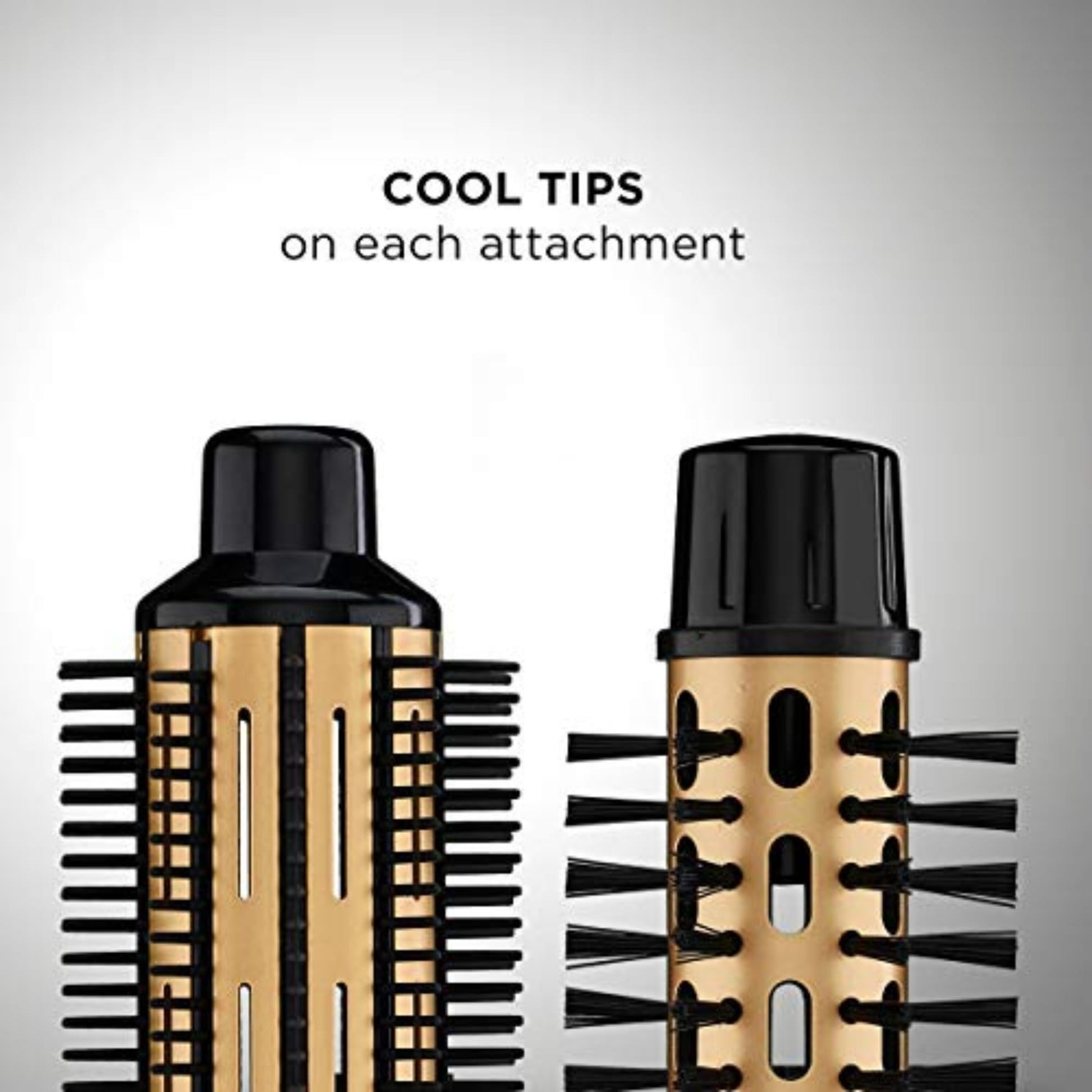 Side view of the lightweight and travel-friendly Conair hot air curling brush combo
