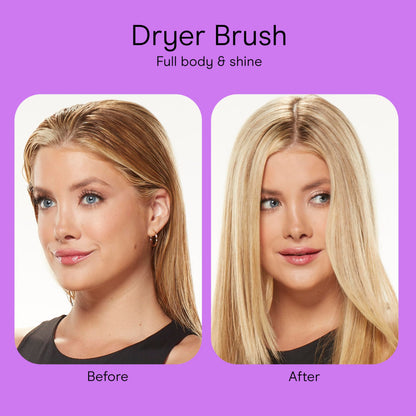 The complete Conair InfinitiPro smoothing dryer brush set showcasing its compact and travel friendly design.