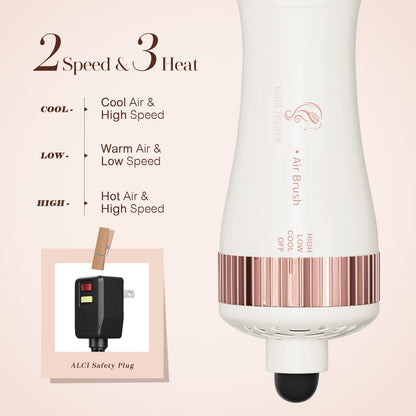 Hair Trends one step blowout brush showcasing the mixed bristles designed for detangling and volume