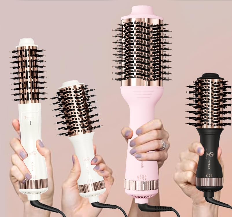 Premium imported travel hair dryer and volumizer brush package contents for home and salon results