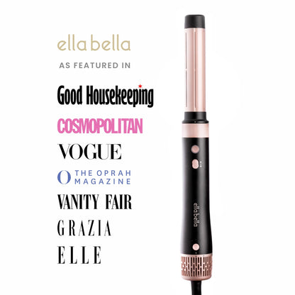Close up view of the Ella Bella high speed brushless motor air styler control buttons