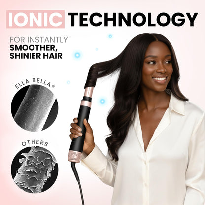 Ella Bella volumizing hair dryer brush attachment designed for professional salon blowouts