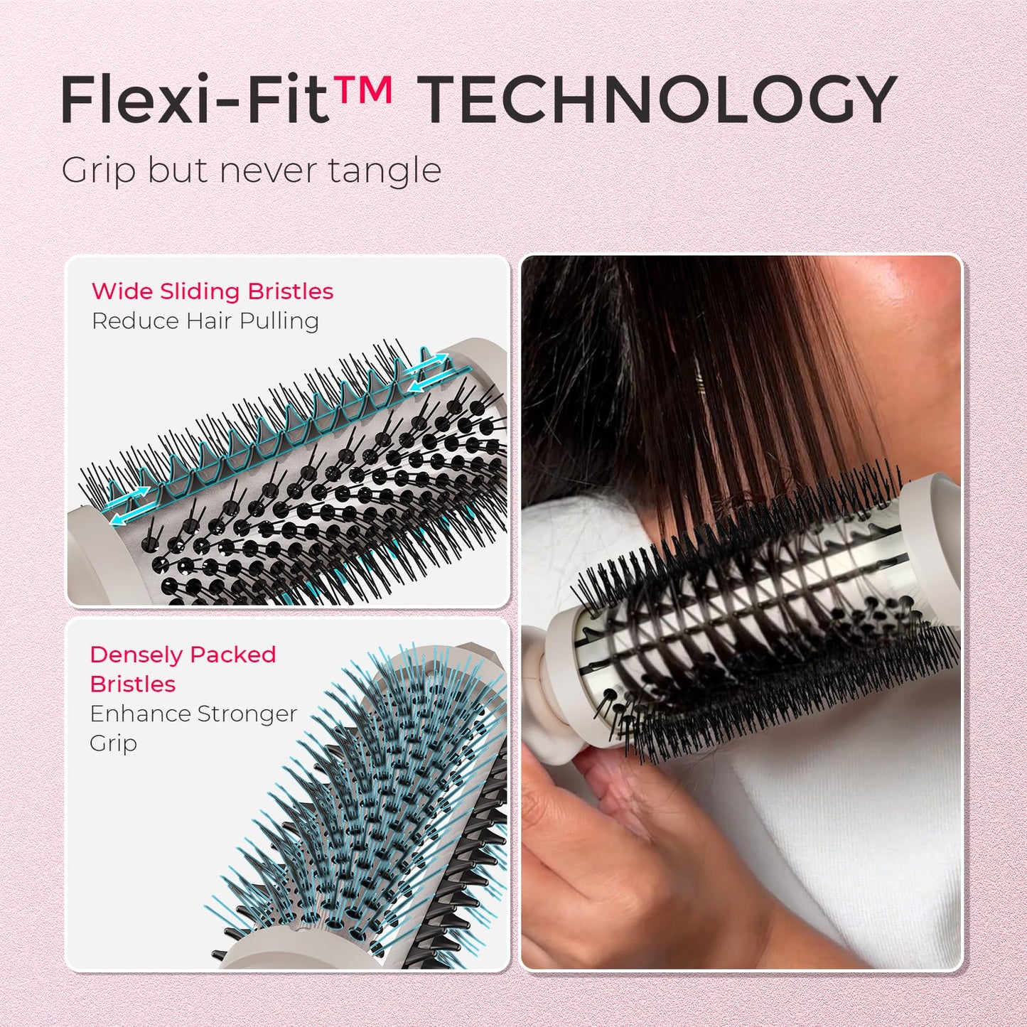 Side profile of the gold TYMO styling tool highlighting the comfortable handle grip and temperature adjustment controls.