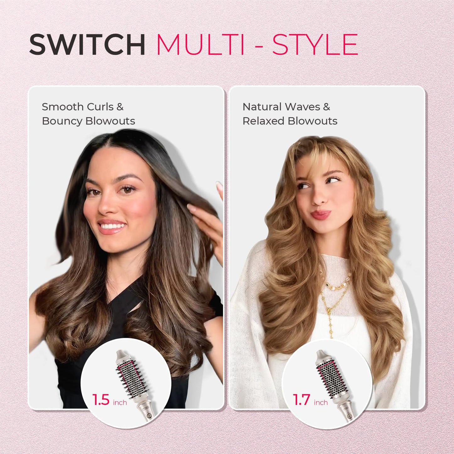 TYMO dual voltage hair straightener and curler 2 in 1 brush packaged securely for genuine beauty import delivery.