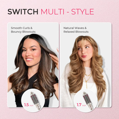 TYMO dual voltage hair straightener and curler 2 in 1 brush packaged securely for genuine beauty import delivery.