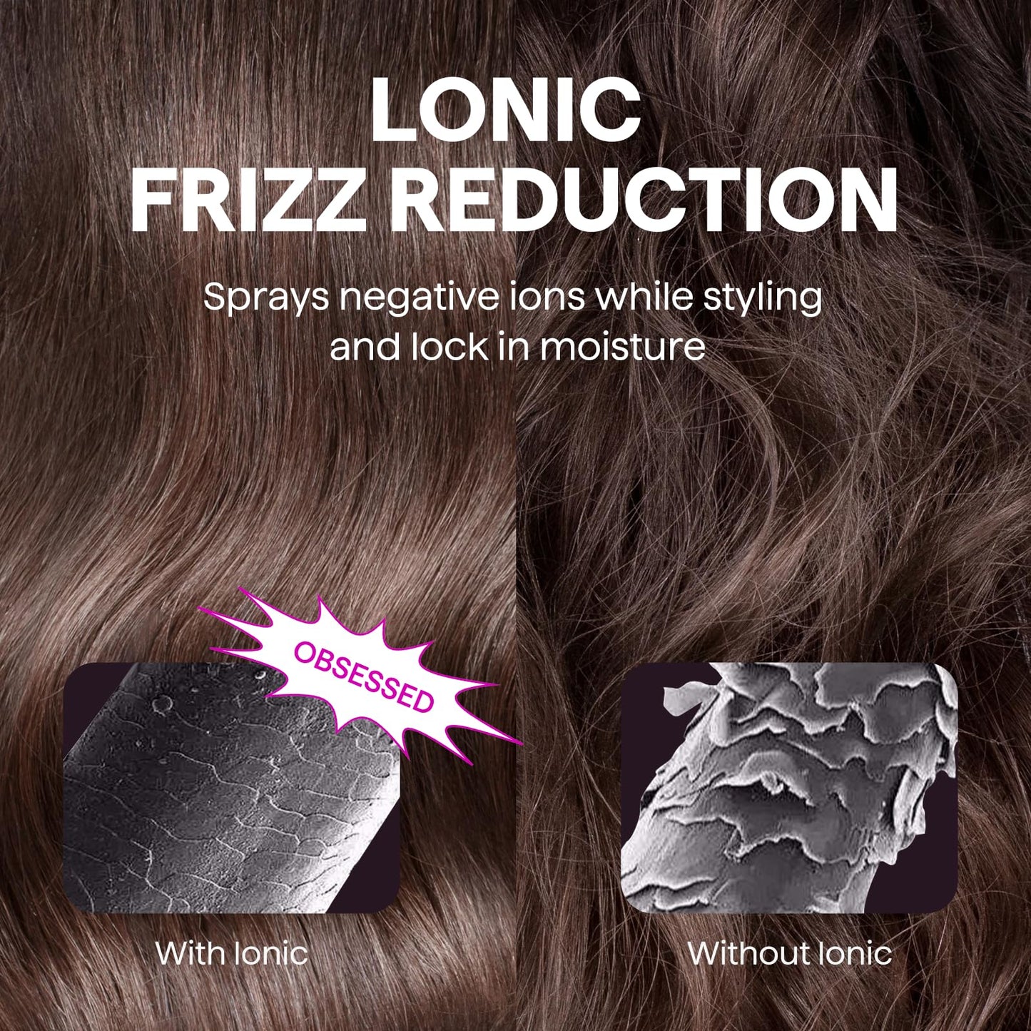 Wavytalk Blowout Express Ionic Heated Round Brush showcasing the premium bristle design for smooth styling.