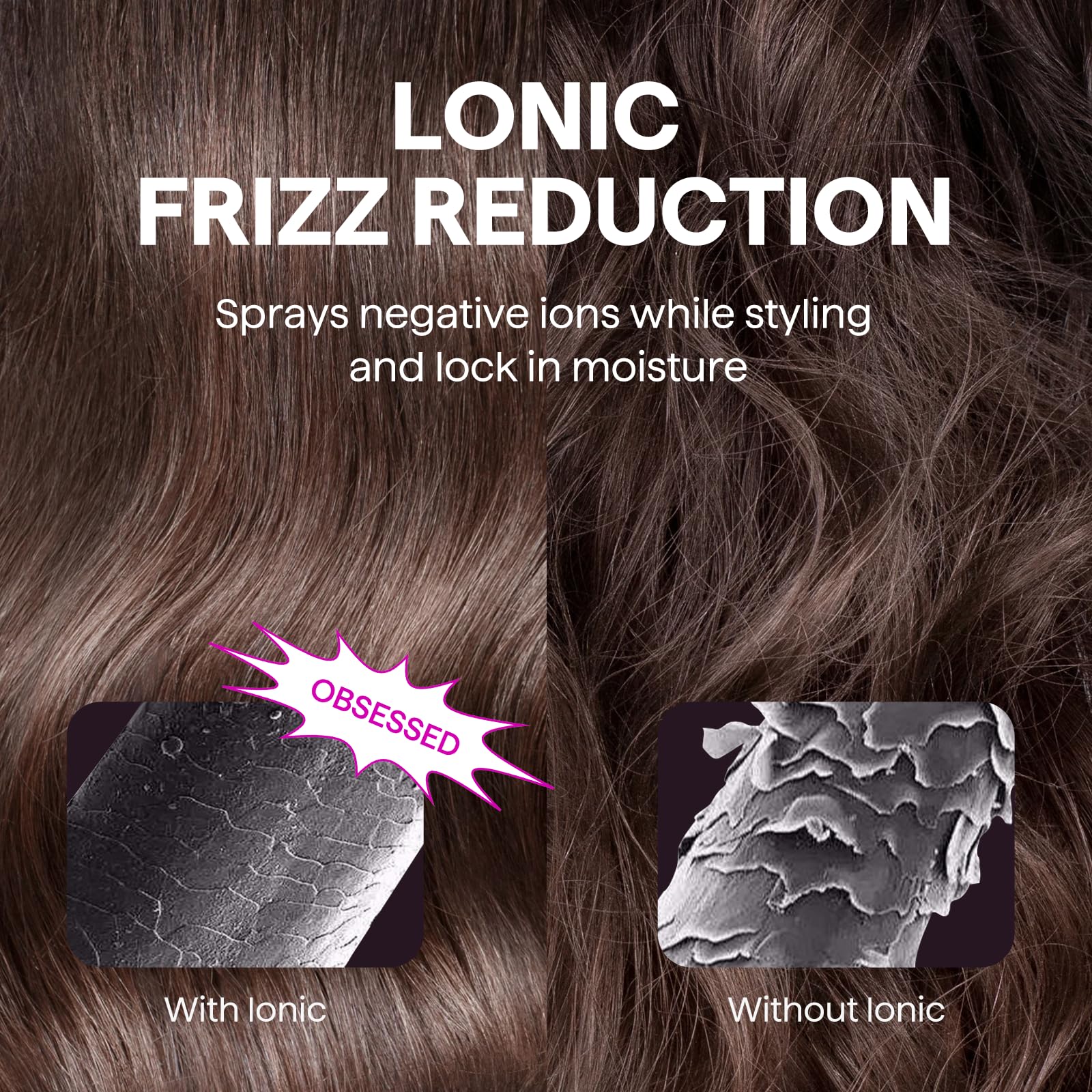 Wavytalk Blowout Express Ionic Heated Round Brush showcasing the premium bristle design for smooth styling.