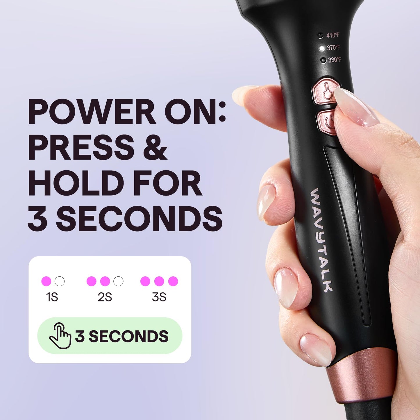 Wavytalk updated thermal brush displaying the gold and black professional ionic styling tool elements.