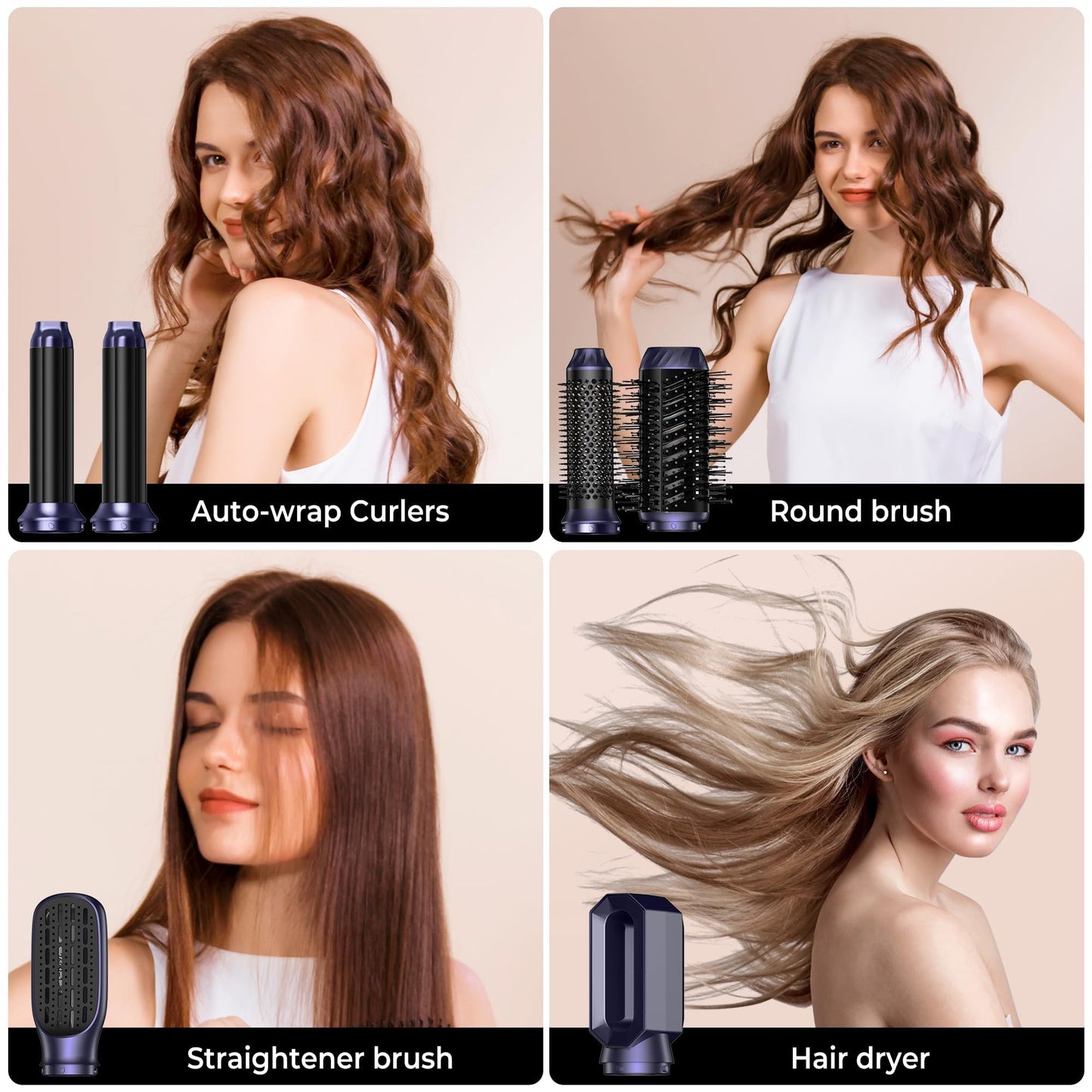 Side profile of the ionic thermal straightening brush head showing air flow vents.