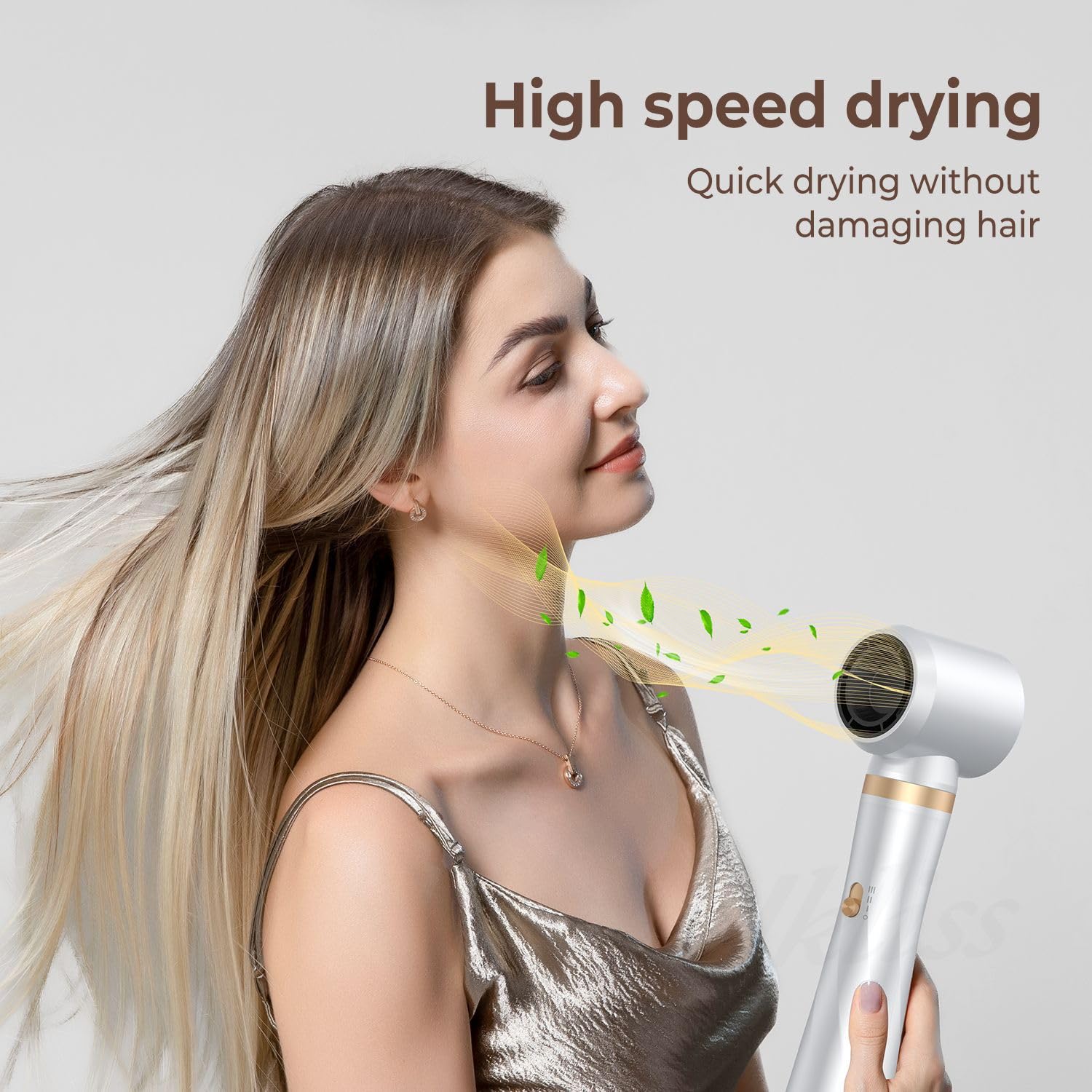 Premium straightening brush attachment showing the anti burn bristles designed for smooth hair glide and even heat distribution.