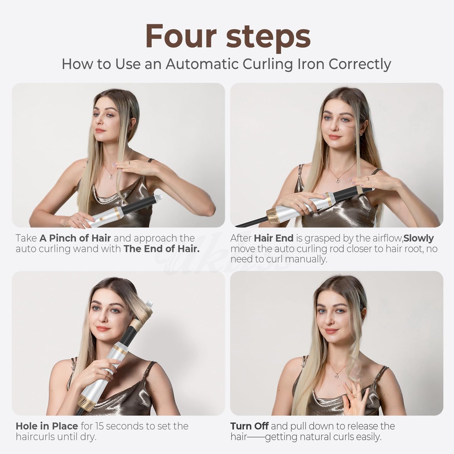 Fast drying nozzle concentrator attachment focusing on the powerful airflow mechanism built into the generic multi functional hair tool.