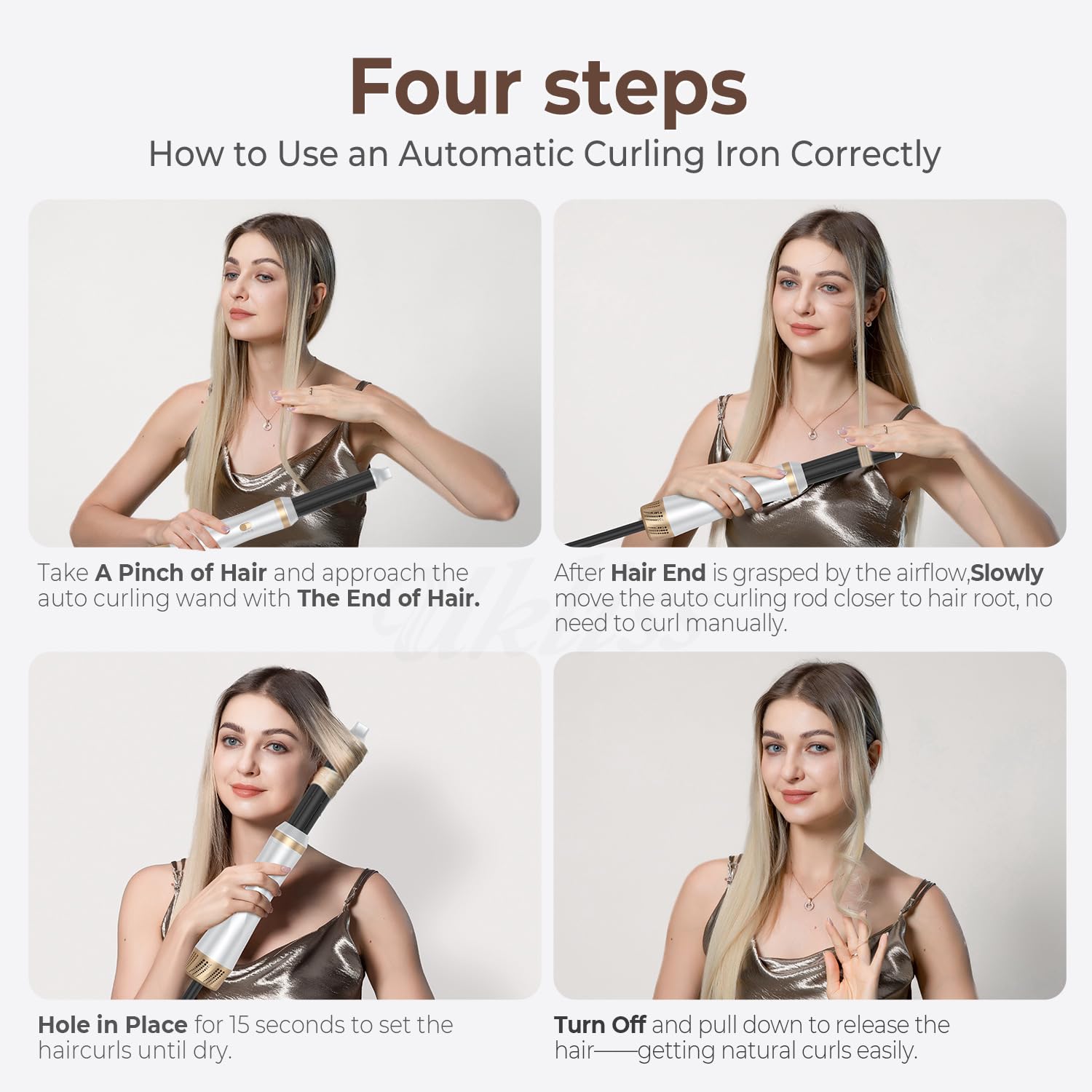 Fast drying nozzle concentrator attachment focusing on the powerful airflow mechanism built into the generic multi functional hair tool.