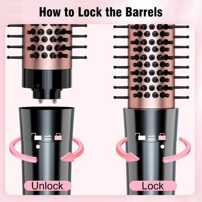 Bo'laiya slim ceramic barrel attachment optimized for styling tight spiral curls.