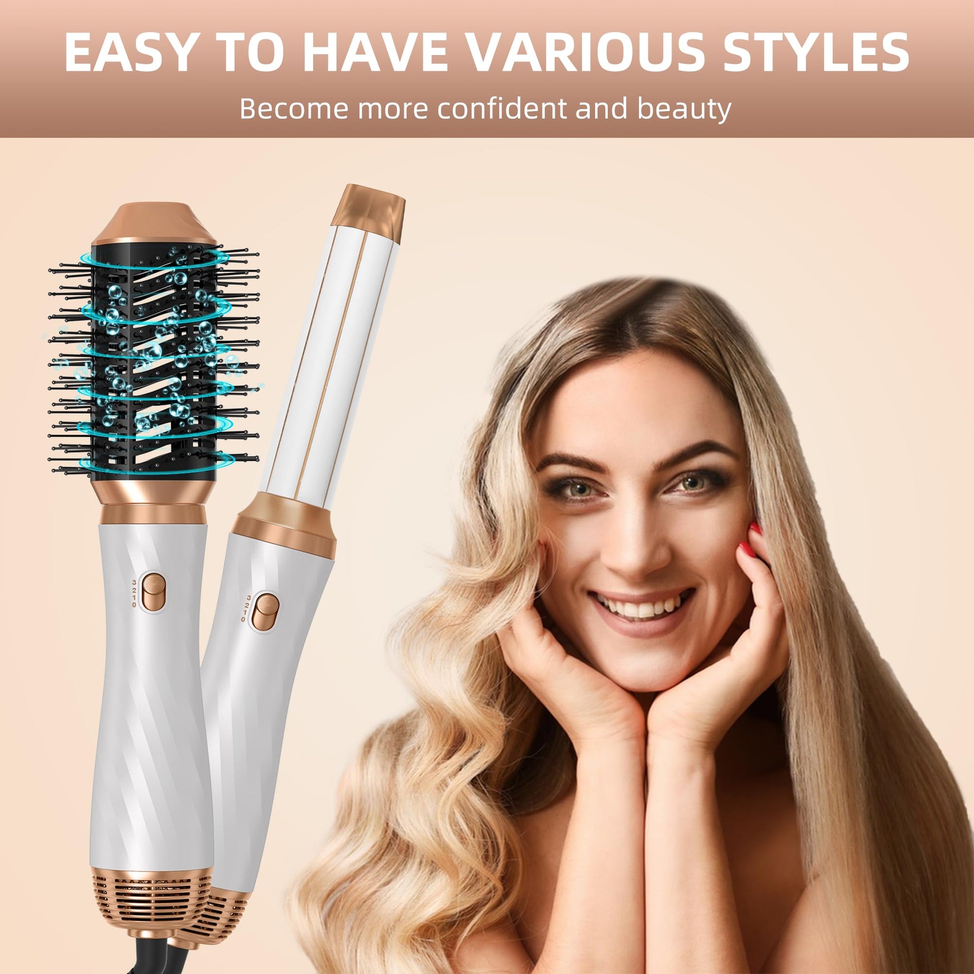 Yitrust negative ion blow dryer brush showing the premium ceramic coating details.