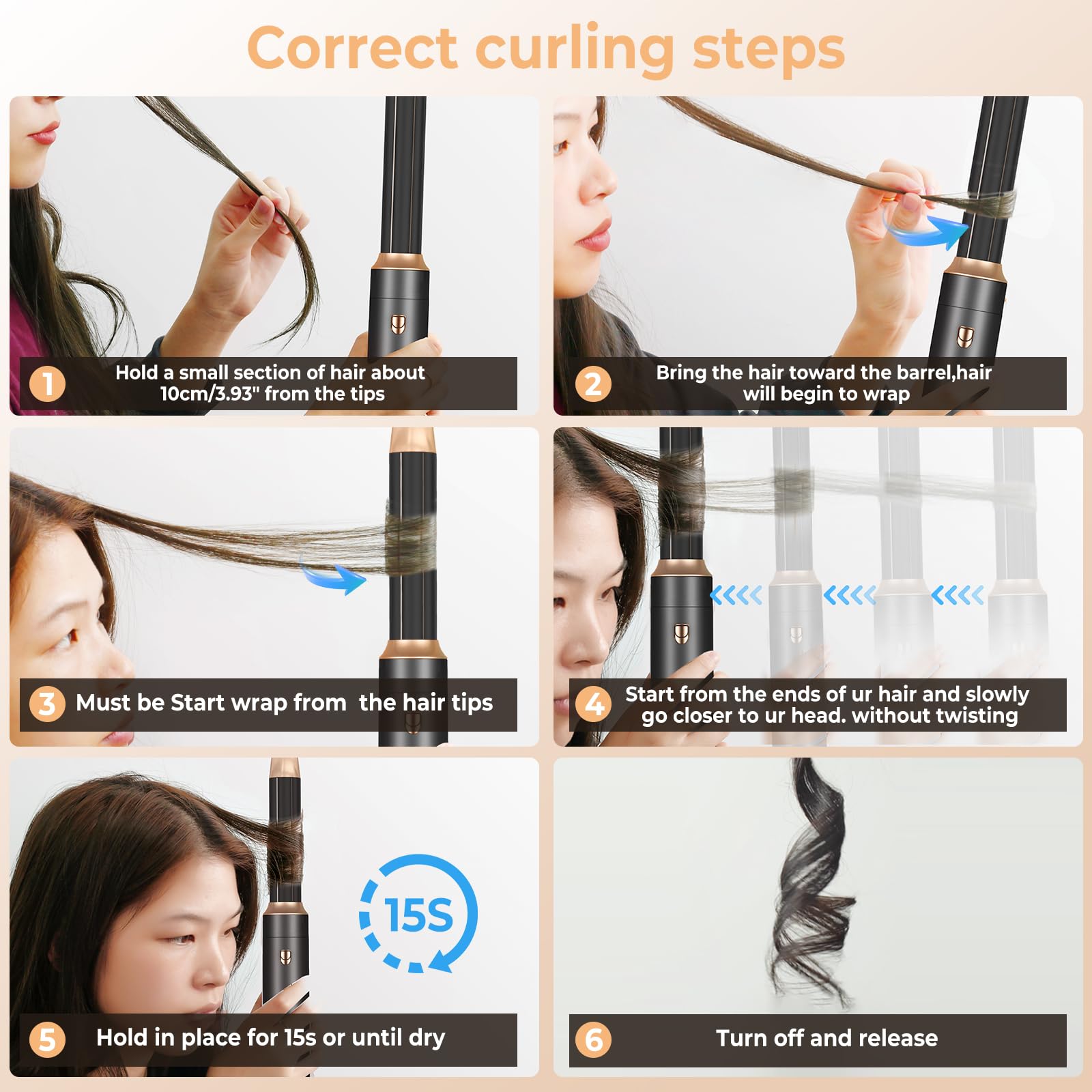 Yitrust multi styler set displaying the oval volumizing brush with soft ball tip bristles to prevent tugging.
