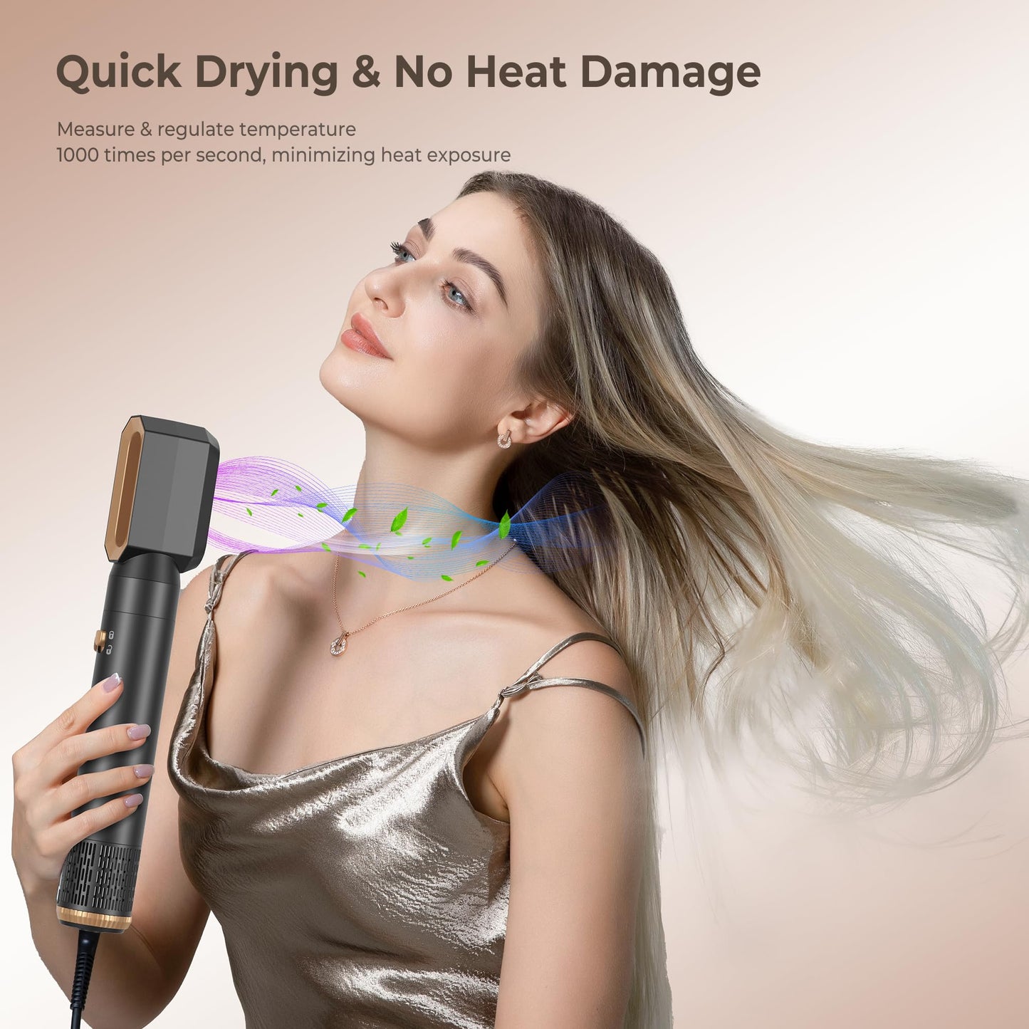 Side view of the Yitrust ionic hair styler highlighting the ergonomic grip handle and durable power cord.