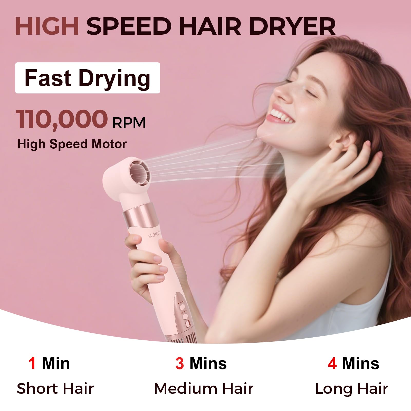Dryhsip air styling drying system featuring the large oval volumizing brush attachment.