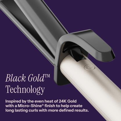 Hot Tools CurlStraight professional styler showing the textured cool tip for safety
