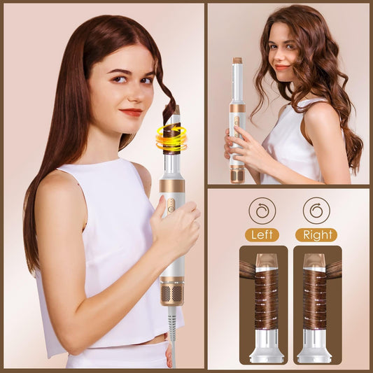 Zcvtbye hot air styler attachment heads including the automatic left and right curling barrels.