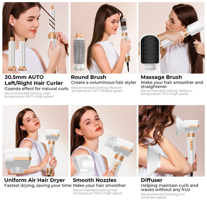 Zcvtbye brushless motor high speed hair dryer being used for a quick pre-drying routine.