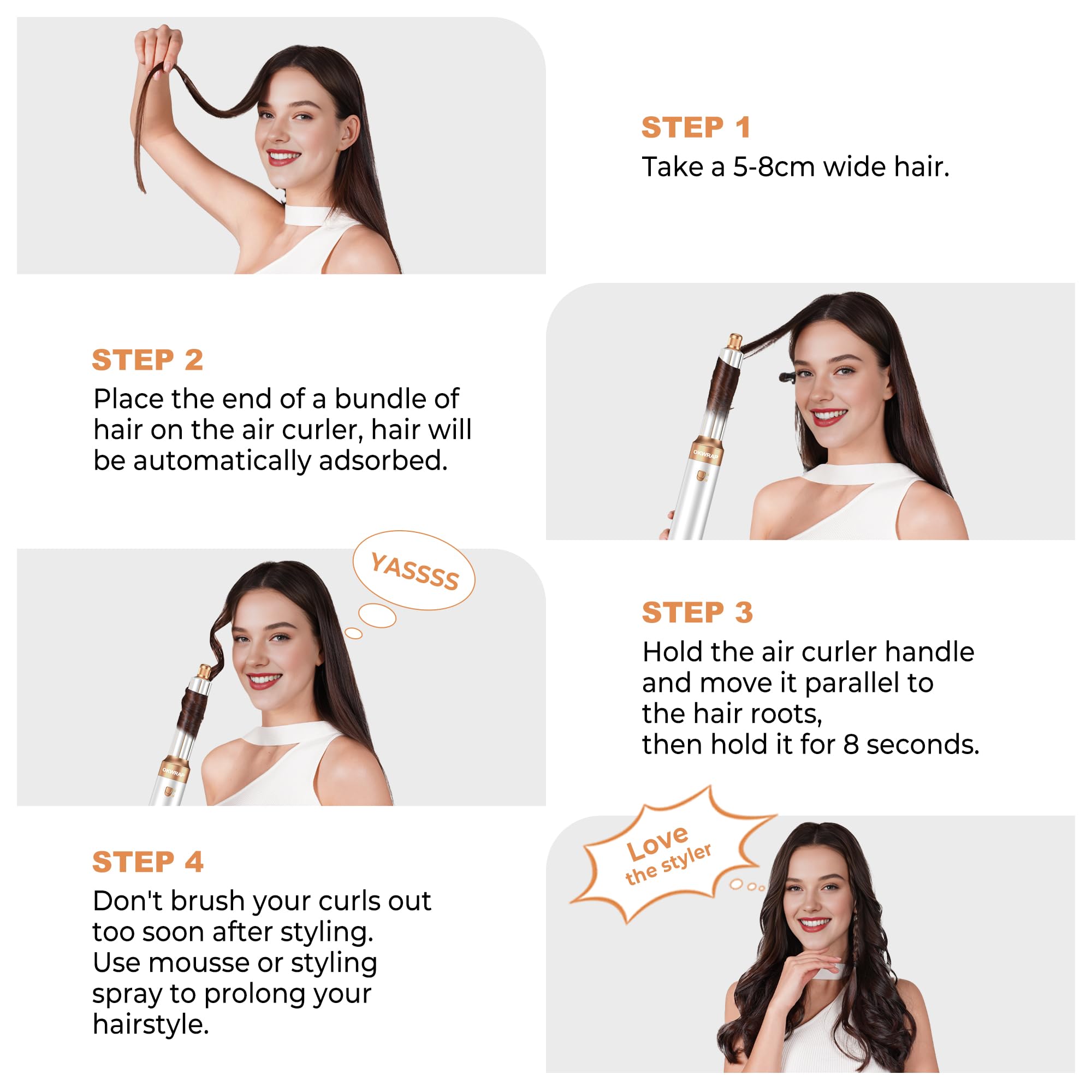 Atopskins ionic hair dryer brush wand showing adjustable speed controls