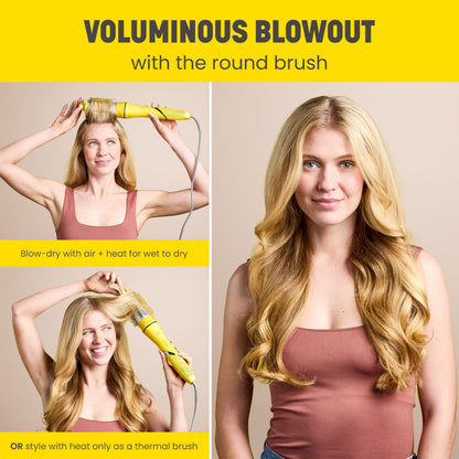 Drybar All-Inclusive curling barrel attachment engineered for long-lasting bouncy curls on wet or dry hair.