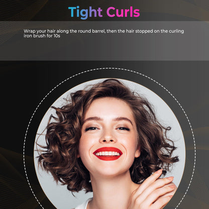Yitrust anti scald thermal hair brush angled view highlighting safe bristle tips.