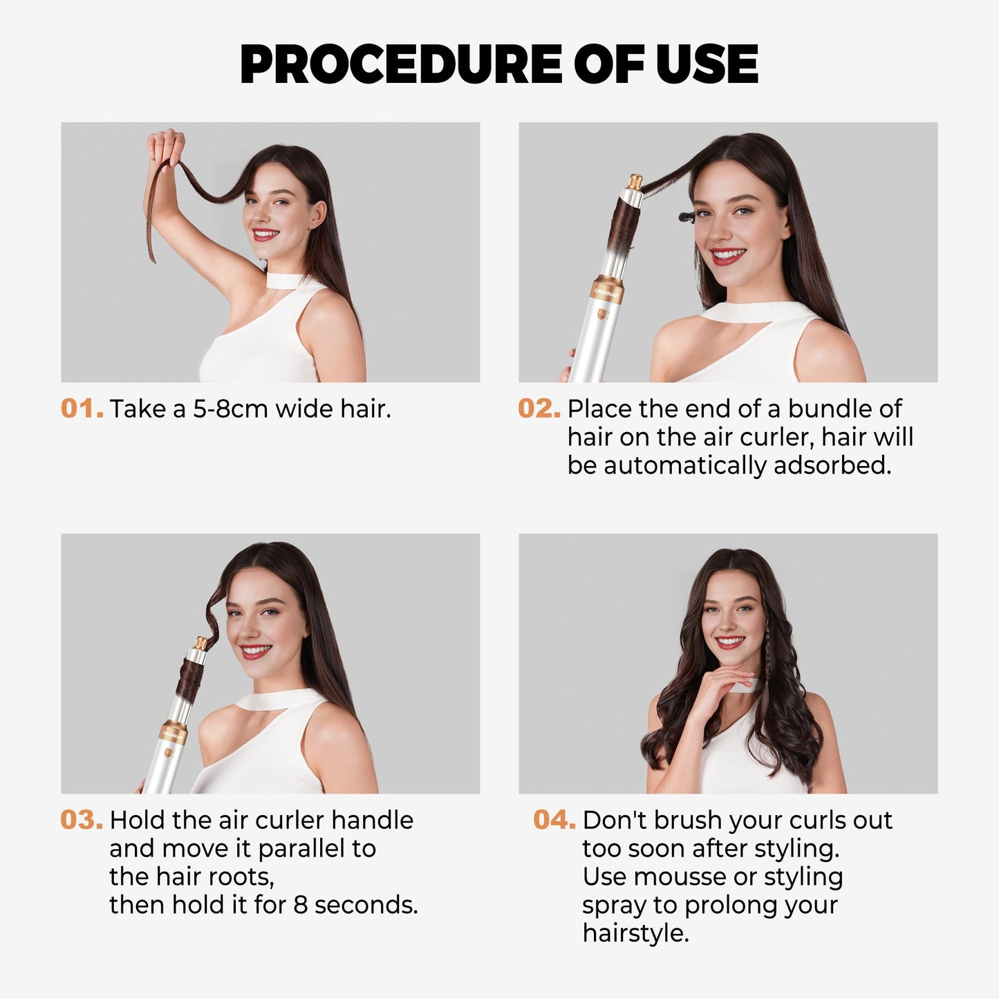 Ionic hot air massage oval blowout brush head attachment detailing the specialized detangling bristles.