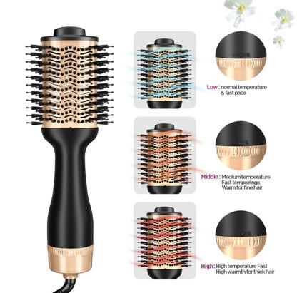 Jonik Beauty multi-functional hair dryer brush 1200W settings switch view.