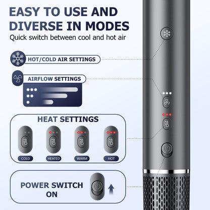 Hittra professional auto wrap curler attachment showcasing the directional airflow vents.