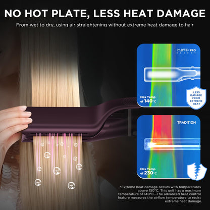 PARWIN PRO BEAUTY MaxAIR 2.0 multi-styler set with all seven interchangeable attachments displayed on a flat surface.
