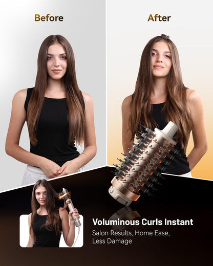 High speed hair drying tool with auto wrap curler barrels